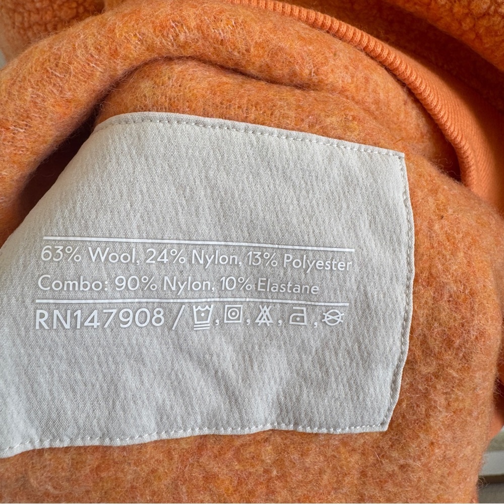 Outdoor Voices Orange Fleece Pullover XL - Picture 3 of 9